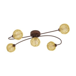 Φωτιστικό Οροφής - Πλαφονιέρα Led 97727 Gold Caris 1 Eglo Μέταλλο