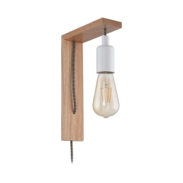 Φωτιστικό Τοίχου - Απλίκα 97916 Brown-White Tocopilla Eglo Ξύλο