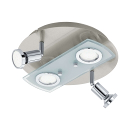 Φωτιστικό Σποτ Led  32001 Silver Pawedo 1 Eglo Μέταλλο,Γυαλί