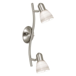 Φωτιστικό Σποτ 88473 Silver - Beige Dakar 1 Eglo Eglo Μέταλλο,Γυαλί