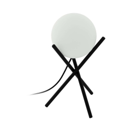 Επιτραπέζιο Φωτιστικό - Πορτατίφ 97333 Black - White Castellato Eglo Μέταλλο,Γυαλί