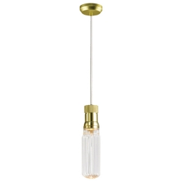Φωτιστικό Οροφής Led 18120 Gold Μέταλλο,Γυαλί