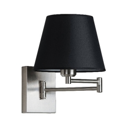 Φωτιστικό Τοίχου - Απλίκα H-25 B Bronze - Black Μέταλλο,Ύφασμα
