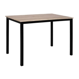 Τραπέζι Τραπεζαρίας Sonama HM8332 Με Μαύρα Πόδια Mdf,Μέταλλο