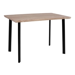Τραπέζι Τραπεζαρίας Sonama HM8333 Με Μαύρα Πόδια Mdf,Μέταλλο
