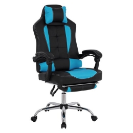 Πολυθρόνα Gaming Syncro HM1055.08 Μαύρο - Γαλάζιο