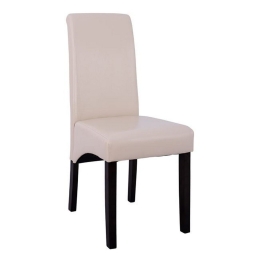 Καρέκλα Roxie HM8328.02 Με Μπεζ Τεχνόδερμα Σετ 2τμχ Ξύλο,Τεχνόδερμα