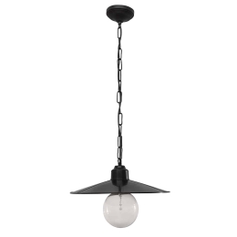 Φωτιστικό Οροφής Κρεμαστό LP-180K 1/L Chain 11-0161 Black Μέταλλο,Πλαστικό