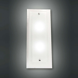 Φωτιστικό Τοίχου - Απλίκα Maggie 2957-26-102 White Fabas Luce Μέταλλο,Γυαλί