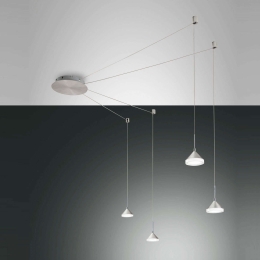 Φωτιστικό Οροφής Led Isabella3410-49-212 Aluminium Fabas Luce Μέταλλο