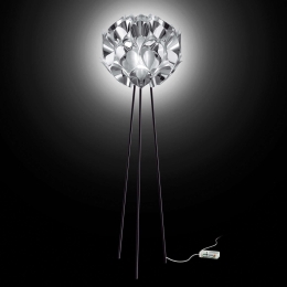 Φωτιστικό Δαπέδου Led Flora Silver Slamp Αλουμίνιο,Πολυπροπυλένιο