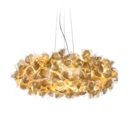 Φωτιστικό Οροφής Clizia Large Mama Non Mama 78cm E27 4x12W Gold - Transparent Wire Slamp Cristalflex