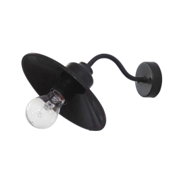 Φωτιστικό Τοίχου - Απλίκα AS-160/ΑΡ Black 31-0581 Heronia Μέταλλο,Πλαστικό