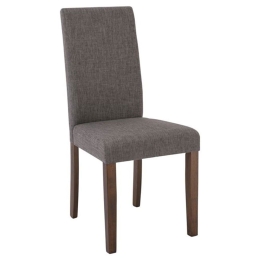 Καρέκλα Optimal Green Walnut Ε801,2 Grey Σετ 2τμχ Ξύλο,Ύφασμα