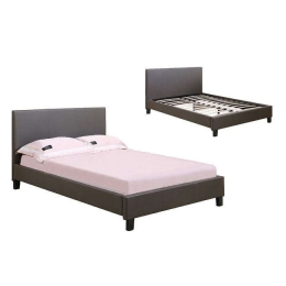 Κρεβάτι Wilton Ε8060,21 Dark Brown Μονό Ξύλο,Ύφασμα