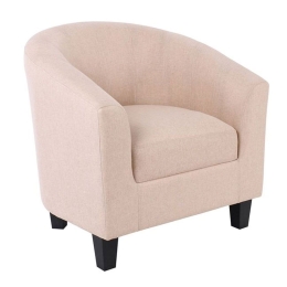 Πολυθρόνα Boga Ε7129,6 Με  Ύφασμα Beige Ξύλο,Ύφασμα