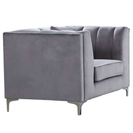 Πολυθρόνα Parson Ε9636,12 Dark Grey Velure Ξύλο,Ύφασμα