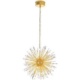 Φωτιστικό Οροφής 39255 Vivaldo G4/21 Κρύσταλλο Gold Eglo Μέταλλο,Γυαλί