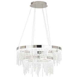 Φωτιστικό Οροφής 39281 Antelao Led Ø610 Κρύσταλλο Chrome Eglo Μέταλλο,Γυαλί