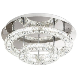 Φωτιστικό Οροφής - Πλαφονιέρα 39003 Toneria Led Ø550 Κρύσταλλο Chrome Eglo Μέταλλο,Γυαλί