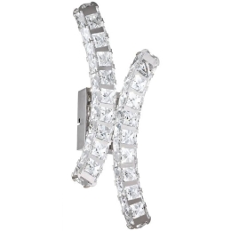 Φωτιστικό Τοίχου - Απλίκα 39004 Toneria Led Κρύσταλλο Chrome Eglo Μέταλλο,Γυαλί