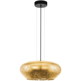 Φωτιστικό Οροφής 39595 Priorat E27/3 Ø500 Black-Gold Priorat Eglo Μέταλλο,Γυαλί