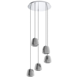 Φωτιστικό Οροφής 39668 Albarino E27/5 Chrome Eglo Μέταλλο,Γυαλί