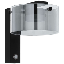 Φωτιστικό Τοίχου - Απλίκα 39876 Copillos Led/1 Black-Clear Eglo Μέταλλο,Γυαλί