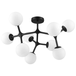 Φωτιστικό Οροφής - Πλαφονιέρα 39532 Maragall G9/9 Black-White Eglo Μέταλλο,Γυαλί