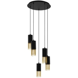 Φωτιστικό Οροφής 39661 Counuzulus E27/5 Black-Brass Eglo Μέταλλο