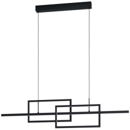 Φωτιστικό Οροφής - Ράγα 39797 Puebla Led L-1150 Black Eglo Μέταλλο,Πλαστικό