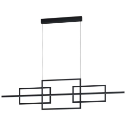 Φωτιστικό Οροφής - Ράγα 39798 Puebla Led L-1500 Black Eglo Μέταλλο,Πλαστικό