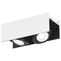 Φωτιστικό Οροφής-Σποτ 39316 Vidago Led/2 White-Black Eglo Μέταλλο,Αλουμίνιο