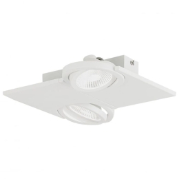 Φωτιστικό Οροφής-Σποτ 39134 Brea Led/2 White Eglo Αλουμίνιο,Γυαλί