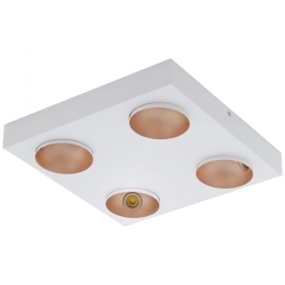 Φωτιστικό Οροφής - Πλαφονιέρα 39377 Ronzano Led/4 White-Rosegold Eglo Αλουμίνιο