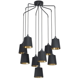 Φωτιστικό Οροφής 39739 Bernabetta E27/9 Black-Gold Eglo Μέταλλο