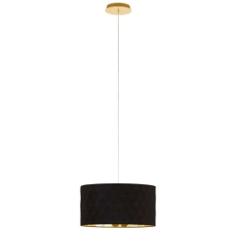 Φωτιστικό Οροφής 39224 Dolorita E27/3 Ø500 Black-Gold Eglo Μέταλλο,Ύφασμα