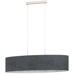Φωτιστικό Οροφής - Ράγα 39773 Tamaresco E27/2 Nickel Satin-Grey Eglo Μέταλλο,Ύφασμα