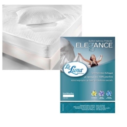 Επίστρωμα Καπιτονέ Με Φάσα Elegance White La Luna Μονό 100x200cm Microfiber