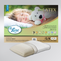 Μαξιλάρι Ύπνου Παιδικό The Latex Junior White La Luna 65X45 100% Latex