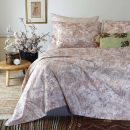 Μαξιλαροθήκες Ζεύγος Κατωσέντονου Ultra Line Oana Beige Melinen 50Χ70 100% Βαμβάκι