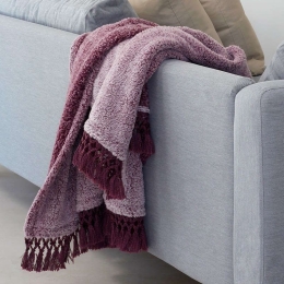 Κουβέρτα Καναπέ Twiggy Amethyst Melinen 130X170 Sherpa