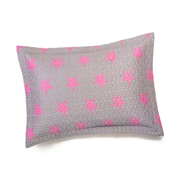 Μαξιλαροθήκες Παιδικες Star Girl Σετ 2τμχ Star Girl Grey-Pink Melinen 50Χ70 Microfiber