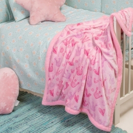 Κουβέρτα Βρεφική Princess Pink Melinen Αγκαλιάς 80x105cm Πολυέστερ