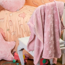 Κουβέρτα Βρεφική Starito Pink Melinen Κούνιας 107x160cm Πολυέστερ