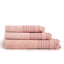 Πετσέτες Jesper (Σετ 3τμχ) Pink Melinen Σετ Πετσέτες 70x140cm 100% Βαμβάκι