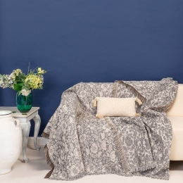 Ριχτάρι Provence Grey Melinen Τριθέσιο 180x300cm Βαμβάκι-Πολυέστερ