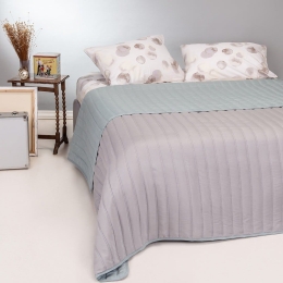 Κουβερλί Capri Διπλής Όψης Grey-Aqua Melinen Μονό 160x240cm Πολυέστερ