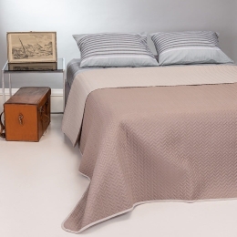 Κουβερλί Luigi Διπλής Όψης Taupe-Sand Melinen Μονό 160x240cm Πολυέστερ