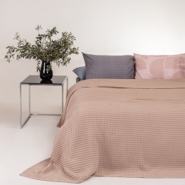 Κουβέρτα Patmos Πικέ Beige Melinen Υπέρδιπλο 230x240cm 100% Βαμβάκι